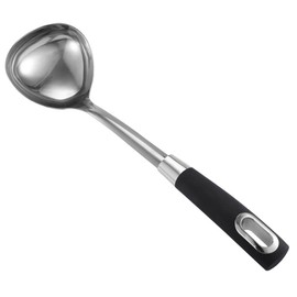 Royal Cuisine Stainless Steel Soup Ladle Spoon with Soft Grip Handle, 35.5cm (Ladle)