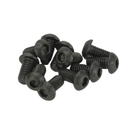 M4 (4mm x 12mm) Hex Socket Button Head Screws - Black 10.9 Grade Steel (Pack of 20)