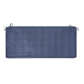 Magpie Fabrics - Funda de cojín de banco o columpio para patio, 45 x 18 x 3 pulgadas, resistente al agua, protección UV, para muebles de exterior, funda de cojín de repuesto con cierre (azul marino)