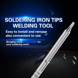 T12 Series Soldering Iron Tips Welding Tool, Akozon Weller Solder Tips Weller Soldering Tips Replacement for FX-951 Rework Station (T12-D24)