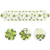 Grelucgo Embroidered Decorative Shamrock Table Runner for St. Patrick's Day