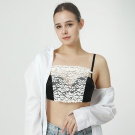 Lace Chest Cover for Low-Cut Outfits DD-12011 Black 3ea