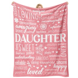 Einanmut Daughter Gifts, Birthday/Graduation Gifts for Daughter/Stepdaughter Adult from Mum, Gifts for Daughter/Stepdaughter on Christmas/Valentine's Day, Daughter Blanket Gifts - 60 x 50in