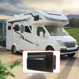 Flylin 12V RV Side Vent Fan, Air Vent Ventilation Fan with Mounting Screws Plastic Exhaust Fan for RV Motorhome Caravan Camper Boat Marine Yacht (Black)