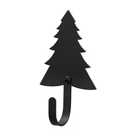 Village Wrought Iron Village Black Wrought Iron Small Pine Tree Wall Hook