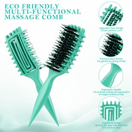 Locken Bürste, Haarbürste Ohne Ziepen, Curly Hair Brush, Reduziert Ziehen und Locken Trennung für Definierte Trendige Locken