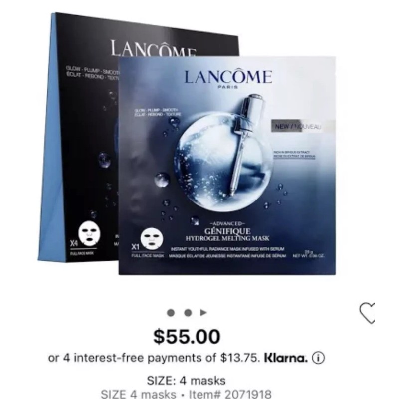 Lancome 3X Lancome Advanced Genifique Hydrogel Melting Full Face 1