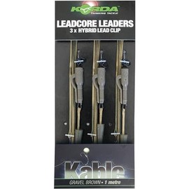 Korda Leadcore Leaders Hybrid Lead Clip QC Swivel - Weed | Pre-Tied Carp Fishing Leader | Quick Change Swivel and Lead Clip System