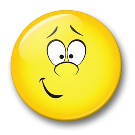 Merchandise for Fans Smiley Negative Feelings Bad Mood, 6 Large Fridge Magnets [02] for Memo Board, Notice Board, Magnetic Board, Whiteboard