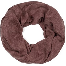 styleBREAKER Soft Fine Knit Loop Scarf in Elegant Melange Look, Tube Scarf, Fine Knitted, Unisex 01016135, mauve