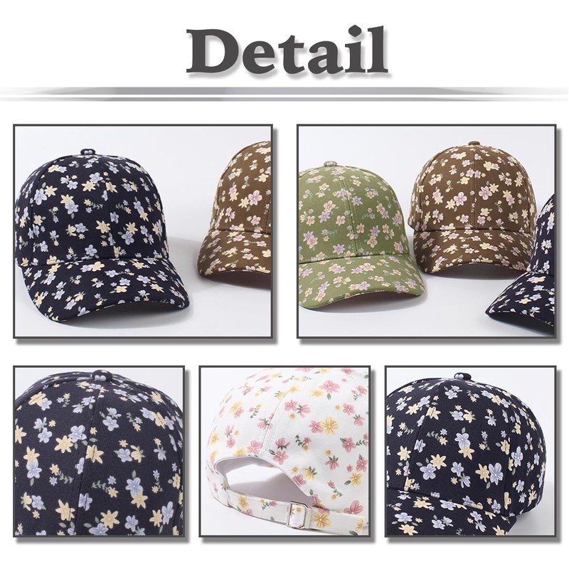 White Fang CZ127 Women's Baseball Cap, Girly Cap, Brim, Flower,