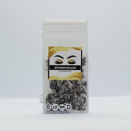 GorgeousLash 1000 Premade Lash Fans. 10D, 8D, 7D, 6D, 5D, 4D, 3D. Eyelash extensions, Handmade! (5D Curl D - 1000 Fans, 09mm)