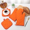 Oven Mitts and Pot Holders 4 pcs Set,High Heat Resistant