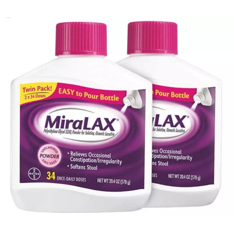 MiraLAX Mira LAX Powder Laxative, 68 Doses, EXP 02/26