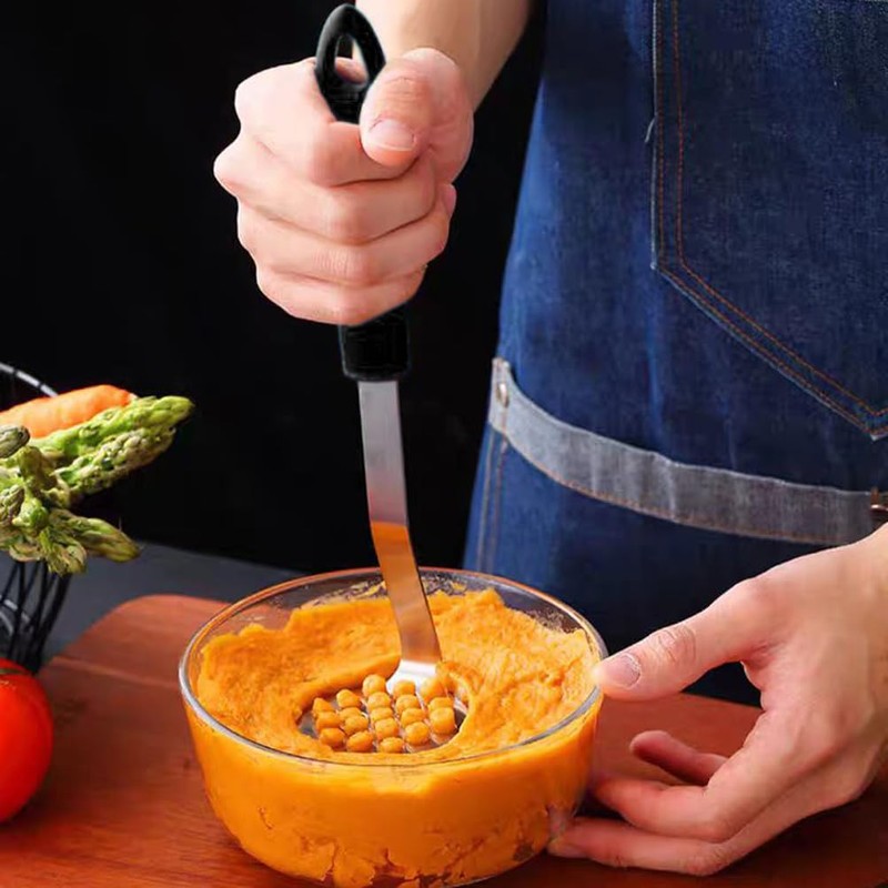 Potato Masher, Stainless Steel Garlic Press for Mashed Potato, Vegetables,
