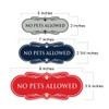 Designer Paws, No Pets Allowed Sign (Red) - Large 2