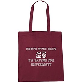 Hippowarehouse Photo with Baby. 5 I'm Saving for University Tote Shopping Gym Beach Bag 42cm x38cm, 10 litres