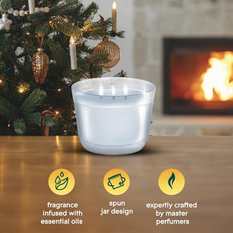 Glade 3-Wick Scented Candle Jar, Bergamot & Eucalyptus, Air Freshener
