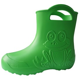 SAPRO SYSTEM Frog Green Kids EVA Wellington Boots (UK: 7/8 Child EU: 24/25)