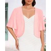CHICALLURE Shrugs for Women Open Front Bolero Tops Sheer Cardigans