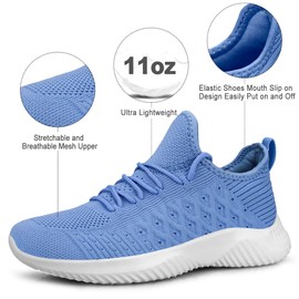 Feethit - Zapatos antideslizantes para correr, transpirables, para entrenamiento, ligeros, para gimnasio, Azul-cielo, 26 cm