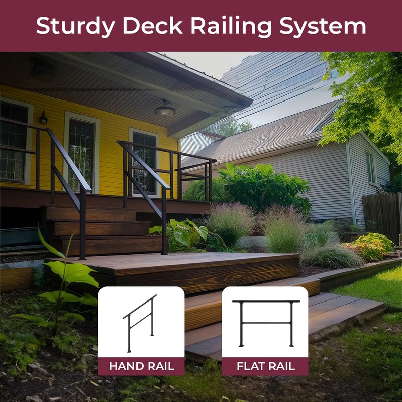 CR Fence & Rail Horizontal Metal Deck Railing, 6ft Wide