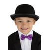 Smiffys 53121, Black Kids Victorian Bowler Hat, Unisex Children, One
