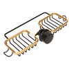 Faucet Storage Shelf Aluminum Plastic Two Containers with Towel Rod