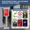 DISPLAYSWORKER Adjustable Heavy Duty Pedestal Sign holder floor Stand,sign stand