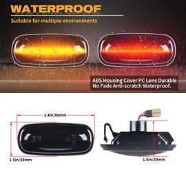 POPMOTORZ 4Pcs LED Fender Side Marker Light Rear Bed side marker Lamp Assembly Compatible for 2003-2009 Dodge RAM 2500 3500 SLT ST TRX4 Sport Laramie Front/Rear Double Wheel Side Marker Light