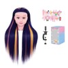 Mannequin Head with Hair,29" Cosmetology Training Doll Head for Braiding,