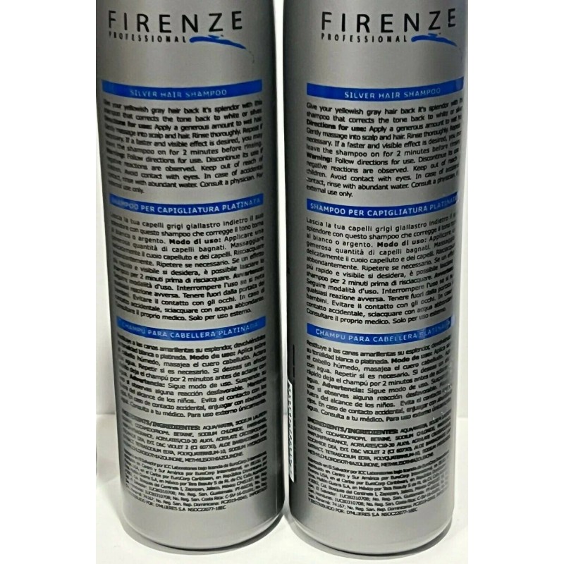 FIRENZE PROFESSIONAL SILVER HAIR WITH ALOE VERA (1 SHAMPOOS+ 1