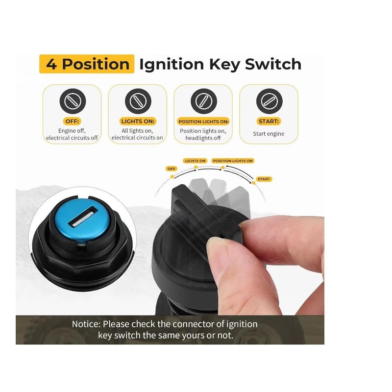 Motorcycle Ignition Switch 6 Pin with 2 Keys 710004198 for