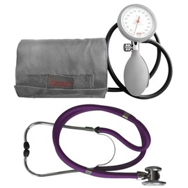 Blood Pressure Monitor Upper Arm Boso K 1 Shock Protected + Rappaport Double Head Stethoscope Purple Tiga-Med