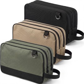 Shinylin 3 Pack 12 Inch Small Tool Bags, Dual Compartments Heavy Duty Zipper Tool Pouch with Carry Handle, Thickened Oxford Canvas Tools Organizer for Electrician, Mechanic, Home Storage