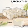 Container for Portable Snack Platters, Divided Serving Tray with Lid