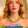 ACEDRE Chunky Beaded Choker Necklace Acrylic Square Beads Necklaces Beach