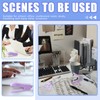 Glarks 1008pcs Purple Office Supplies Kit Desk Accessories Include Stapler,