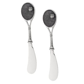 UPware 2-Piece Cheese and Butter Spreader Knives Zinc Alloy Cheese Spreader Set (Tennis Racquet)