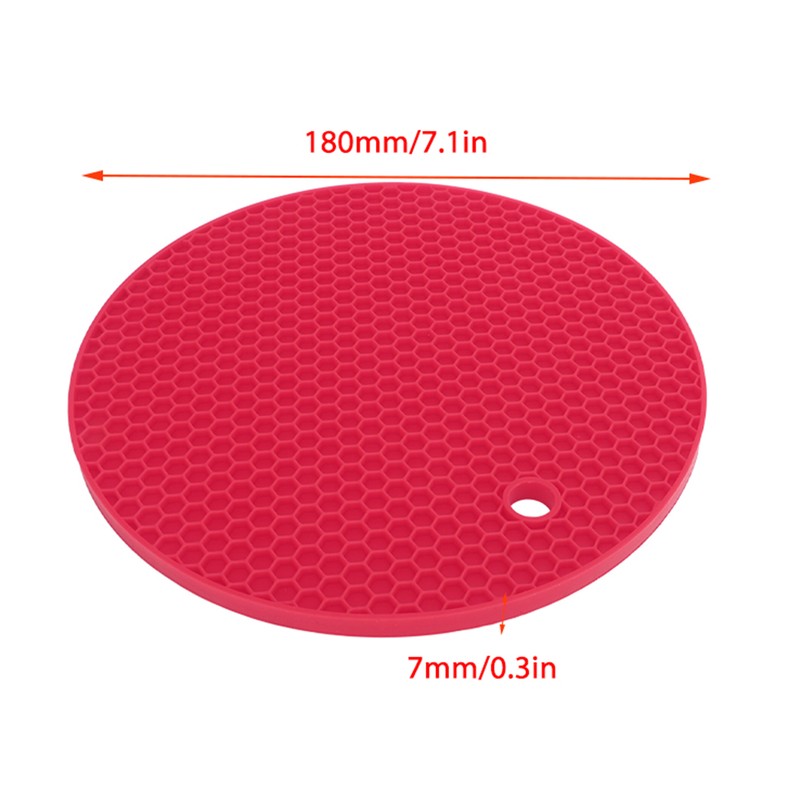 5PCS Silicone Trivet Mats Round Multipurpose Heat Resistant Non Slip