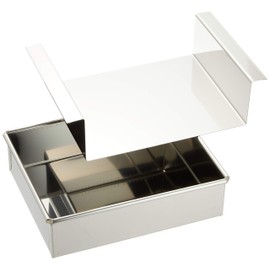 Endoshoji TKG ATM08012 Egg Tofu Agar Jelly Mold, Rectangle, Stainless Steel, Rust-resistant, Hygienic, Egg Tofu Mold, Width x Depth x Depth x Height, 4.7 x 5.9 x 1.6 inches (120 x 150 x 42 mm), Commercial Use, Japan