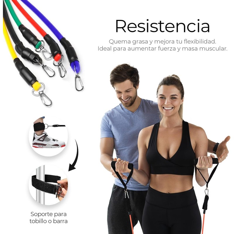 Raganet, Juego de Bandas de Resistencia de 11 Piezas, Incluye