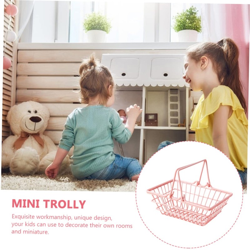 2pcs Shopping Basket Little Basket with Handle Fall Mini Shopping