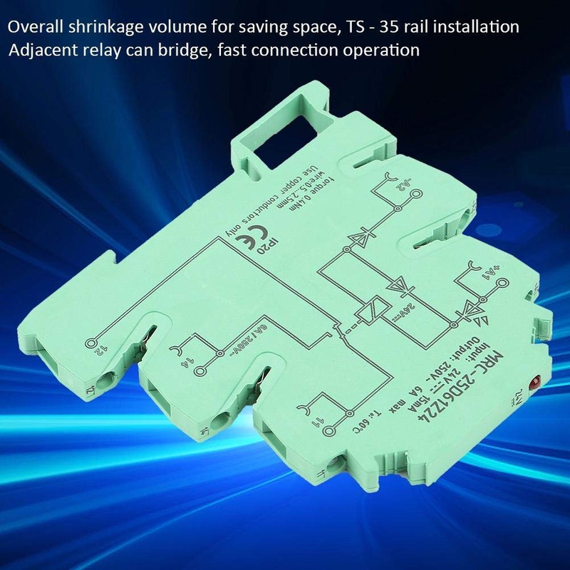 Relay, MRC-25D61Z24 DC-DIN Rail Relay Ultra Thin PLC Relay 24V