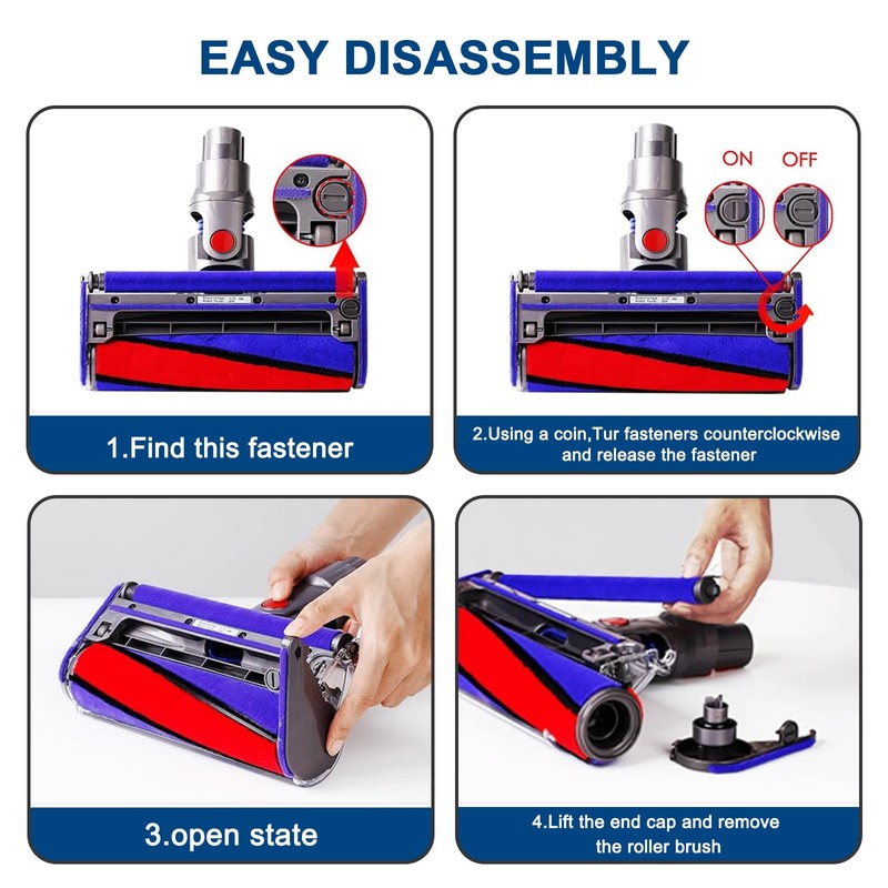 Coodss Soft Roller Cleaner Head Compatible with Dyson V8 V10