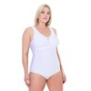 Ulla Popken Ladies Plus Size Plus Size Pinstripe Shaping Bodysuit