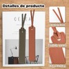4 Piezas Leather Bookmark, Classic Stitched Bookmark, Bookmarks with Leather