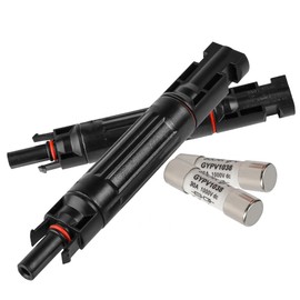 IGOYE 30A Solar Fuse IP67 Waterproof PV Connector 2 PCS Solar Fuse Holder Inline with Male and Female Connector for PV Pannel (Pack of 2)