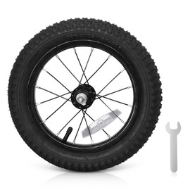 Exceedhub 20 Inch Kids Bike Front Wheels Replacement with Solid Air Rubber Tire and Inner Tube, Bicycle Bike Wheels
