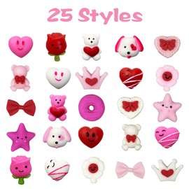 Anditoy 100 PCS Valentines Day Mochi Squishy Toys Squishies for Kids School Class Classroom Valentines Day Cards Gifts Prizes Party Favors